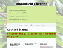 Tablet Screenshot of bloomfieldcherries.com